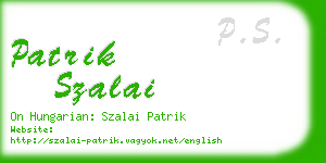 patrik szalai business card